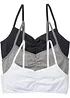 BH-topp med mjuk bomull för barn (3-pack), bonprix