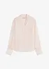 Chiffongblus med rysch, bonprix