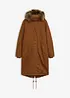 Vadderad lång parkas, bonprix