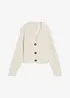 Grovstickad cardigan i bomull, bonprix