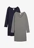 Jerseyklänning i viskos (2-pack), bonprix