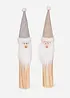 Prydnadsfigur i form av en tomtenisse (2-pack), bonprix