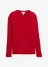 Finstickad tröja av mjuk bomull med flätmönster, Slim Fit, bonprix