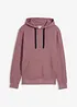 Sweatshirt med huva i ren bomull, bonprix