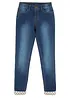 Fodrade jeans med flanellfoder, för flickor, bonprix