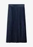 Plisserad kjol i fin satin, bonprix