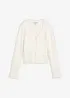 Finstickad cardigan i lurvigt material, bonprix