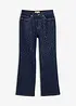 Straight jeans, Mid Waist, bekväm midja med strass, bonprix