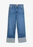 Straight Jeans High Waist, med Turn-Ups, bonprix