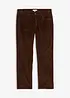 Flanellfodrad manchesterbyxa, Loose Fit, Straight, bonprix