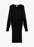 Stickad klänning i mjuk viskosmix, bonprix