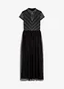 Maxiklänning med pärlbroderi, bonprix