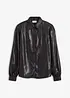 Skjortblus i glänsande satin, bonprix