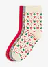 Strumpor med ekologisk bomull och julmotiv (3-pack), bonprix