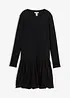 Trikåklänning med ballongformad kjoldel, bonprix