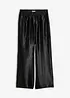 Satinerad palazzobyxa med bekväm midja, bonprix