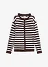 Finstickad cardigan med rund halsringning, bonprix