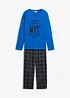 Långärmad pyjamas i bomull med knappslå, bonprix