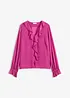 Blus med volanger, bonprix