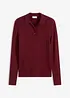 Ribbstickad pikétröja i viskosmix, bonprix