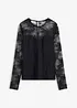 Långärmad topp i fin spets, bonprix