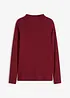 Långärmad topp i ribbat material, bonprix