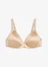 BH med formpressade kupor utan bygel med fint broderi, bonprix