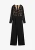 Jerseyjumpsuit med spets, bonprix