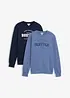 Sweatshirt av ekologisk bomull (2-pack), bonprix