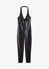 Catsuit ouvert med wetlook, bonprix
