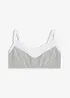 Bralette utan bygel, med bomull och spets, bonprix