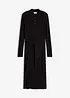 Ribbstickad klänning av viskosmix, bonprix