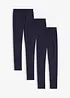 Leggings av stretchig mix med ekologisk bomull (3-pack), bonprix