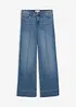 Wide-Leg-Jeans Mid Waist, Full Length, bonprix