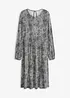 Mellanlång jerseyklänning i viskosmix, bonprix