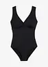 Baddräkt med kraftigt formande effekt och V-ringning, bonprix