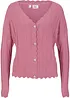 Kort hålmönstrad cardigan, bonprix