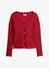 Kort hålmönstrad cardigan, bonprix