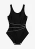 Baddräkt med lätt formande effekt och dekorsömmar, bonprix