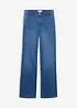 Wide Leg Jeans, High Waist, ekologisk bomull, bonprix