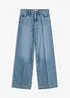 Jeans med vida ben, Mid Waist, Low Stretch Full Length, bonprix