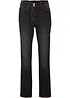 Fodrade jeans, Mid Waist, resårlinning Straight, bonprix