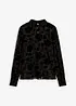 Långärmad topp i lätt transparent material, bonprix