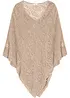 Poncho med virkad look, bonprix