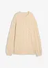 Oversizetröja med flätstickning, bonprix
