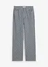 Loose Straight Jeans High Waist, randiga, bonprix
