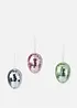Prydnadsföremål, glittrande ägg (3-pack), bonprix