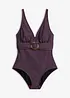 Baddräkt med V-ringning och lätt formande effekt, bonprix