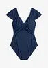 Baddräkt med lätt formande effekt och omlottstil, bonprix