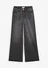 Wide Leg Jeans, Mid Waist, Low Stretch Full Length, bonprix